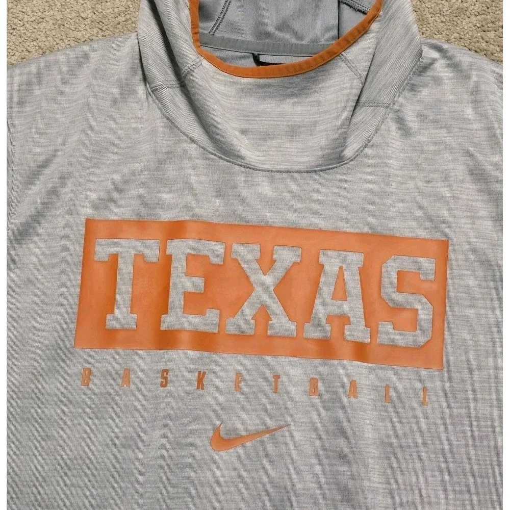 Texas Longhorns Hoodie Mens XL Gray Nike KD Shooter Performance‎ Dri-Fit